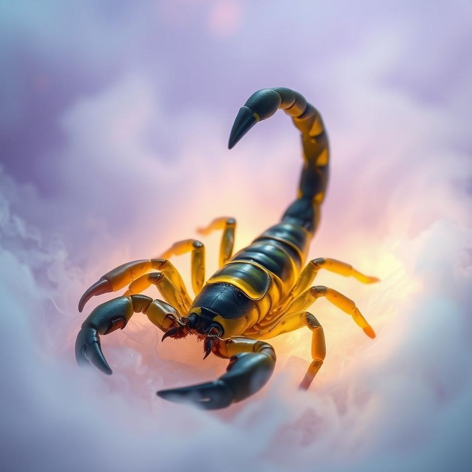Dream : Black and yellow scorpion in a dream