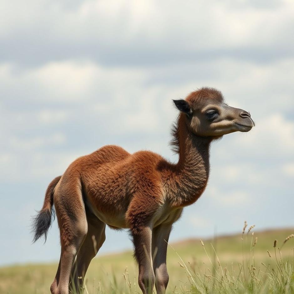 Dream : Black baby camel in a dream