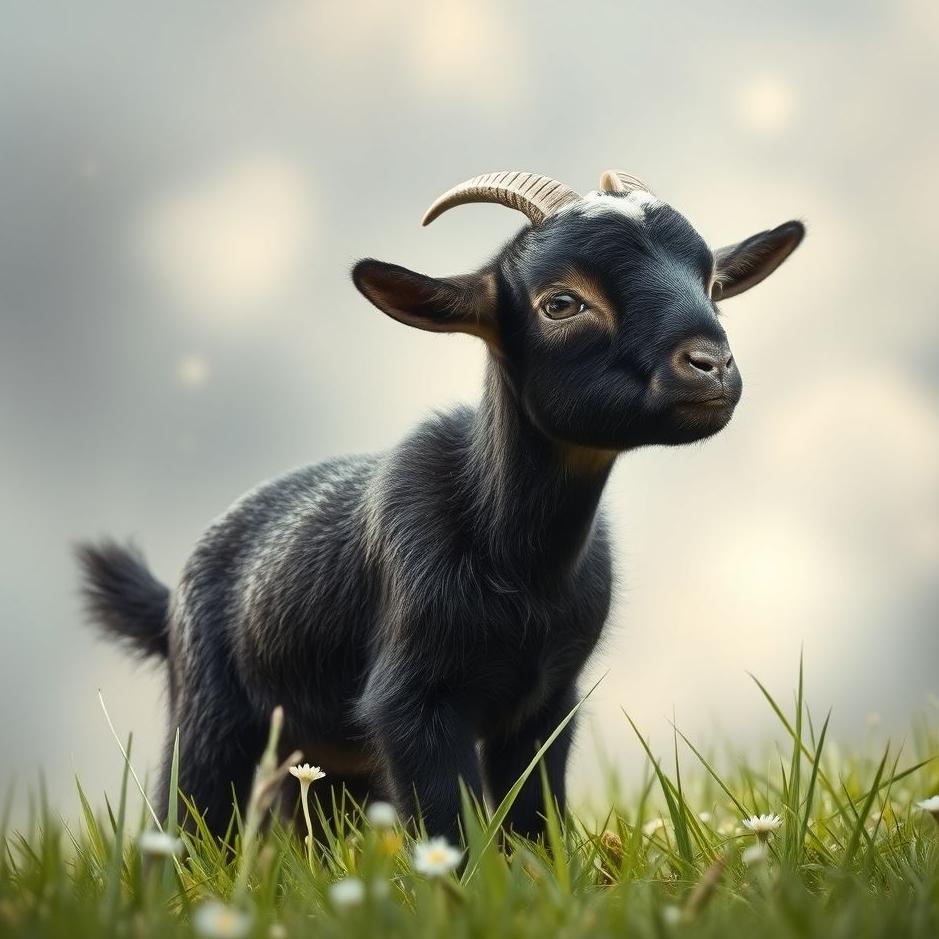 Dream : Black baby goat in a dream