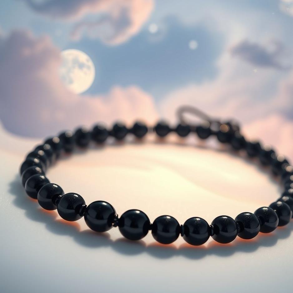 Dream : Black beaded bracelet in a dream