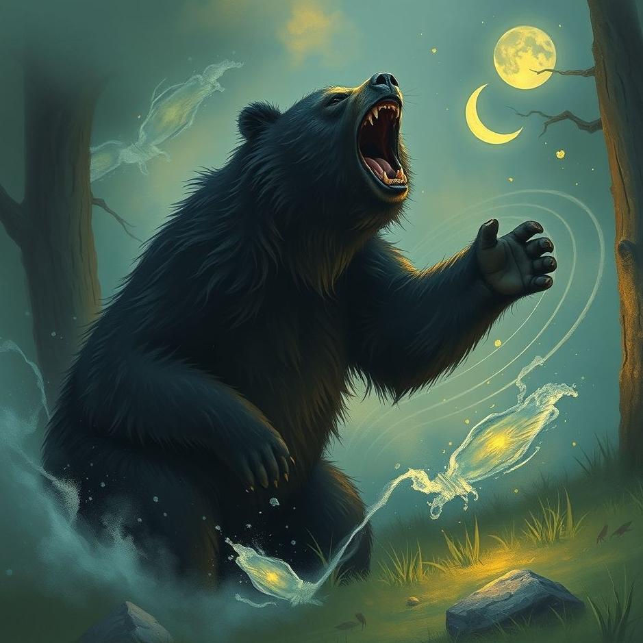 Dream : Black bear attacking in a dream