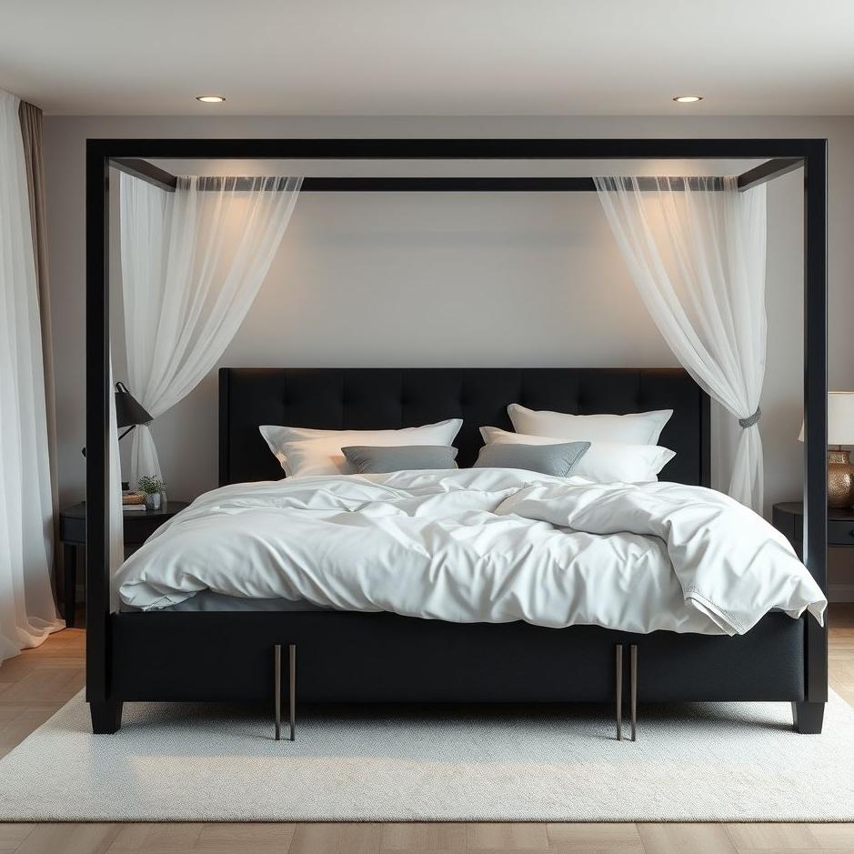 Dream : Black bed in a dream