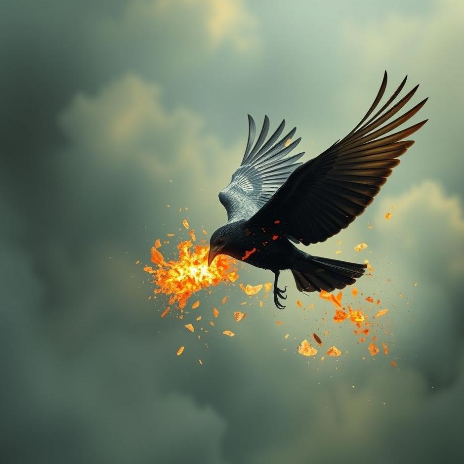 Dream : Black bird attacking in a dream