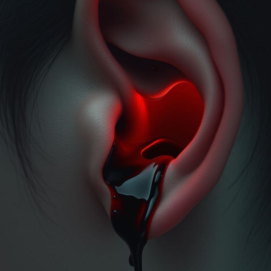 Dream : Black blood coming from the ear in a dream