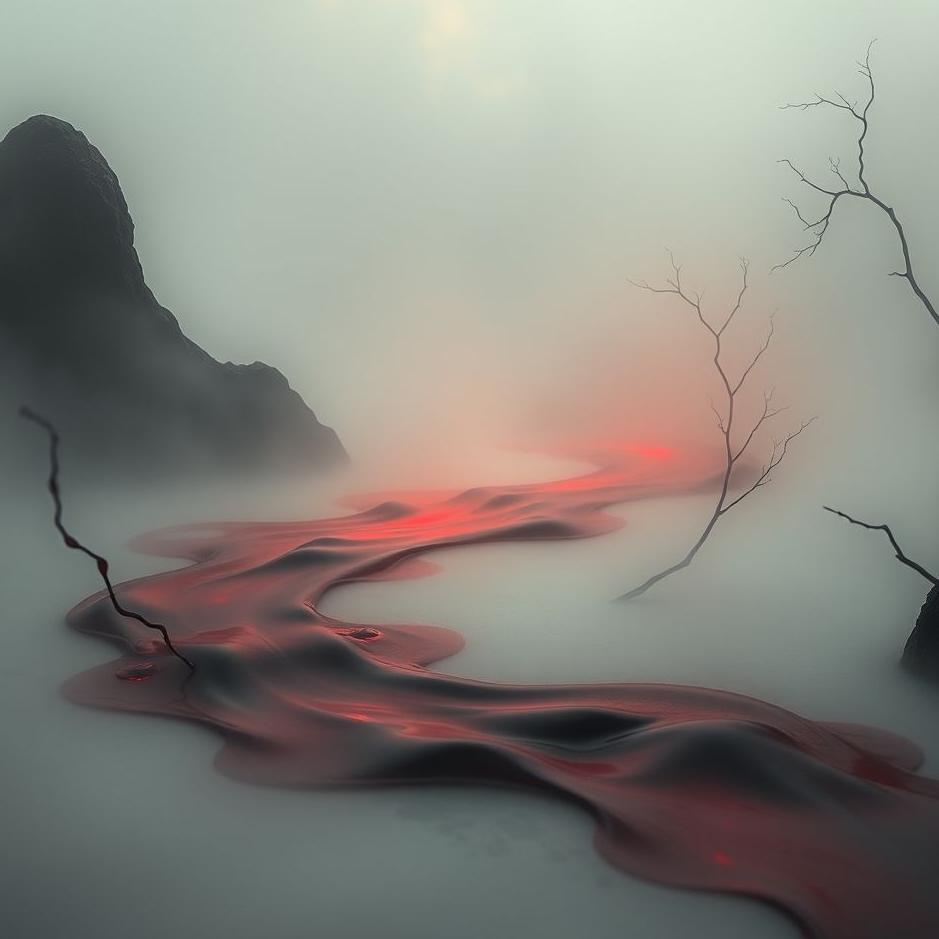 Dream : Black blood flowing in a dream