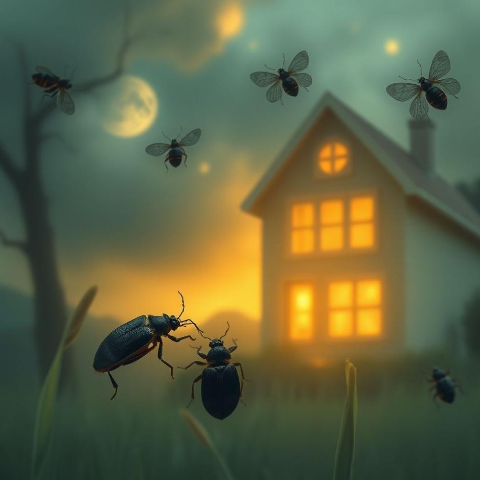 Dream Dictionary : Black bugs at home in a dream