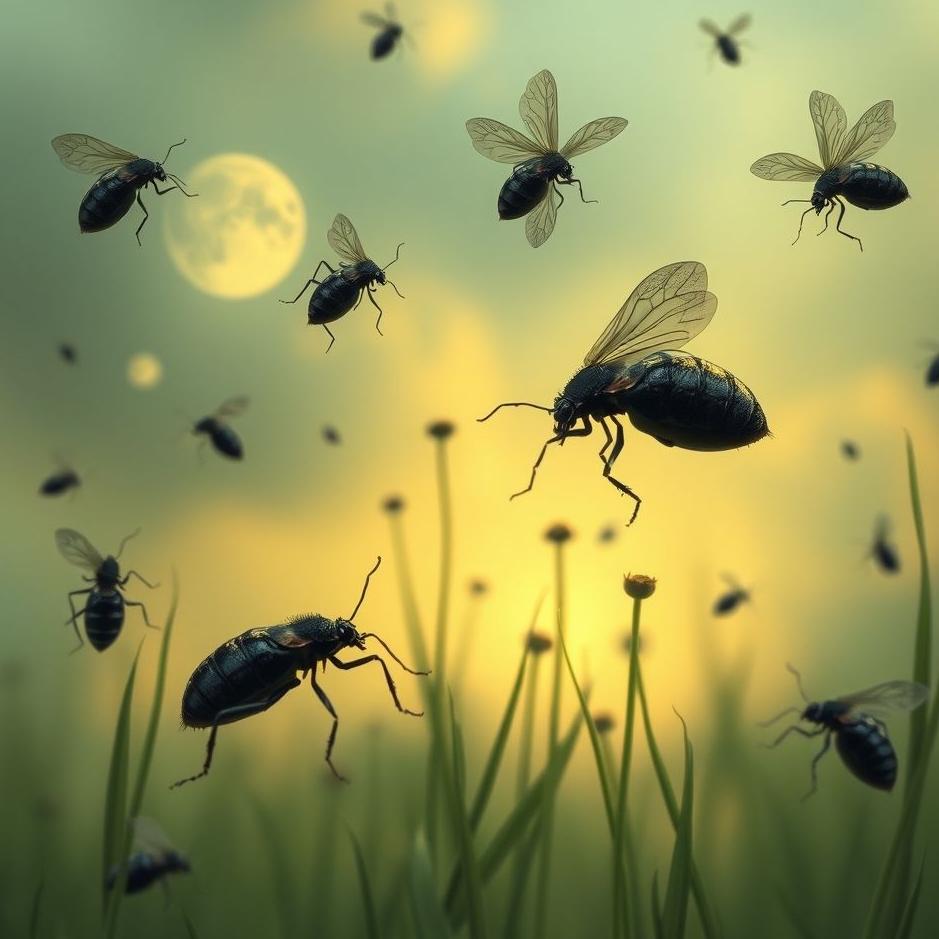 Dream : Black bugs sweeping in a dream