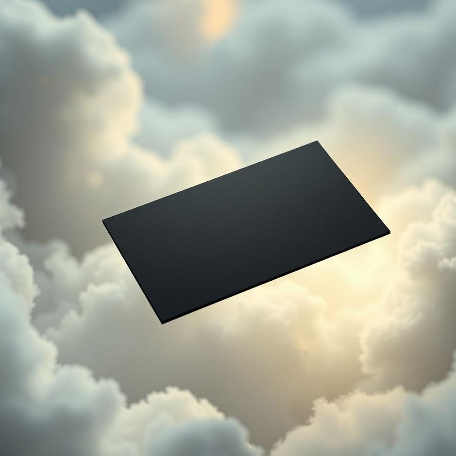 Dream : Black business card in a dream