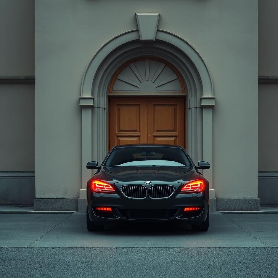 Dream : Black car in front of the door in a dream