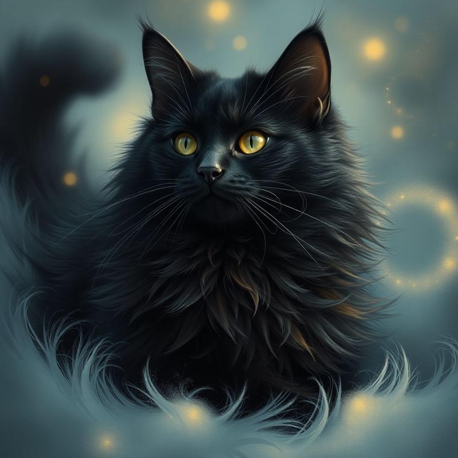 Dream : Black cat fur in a dream