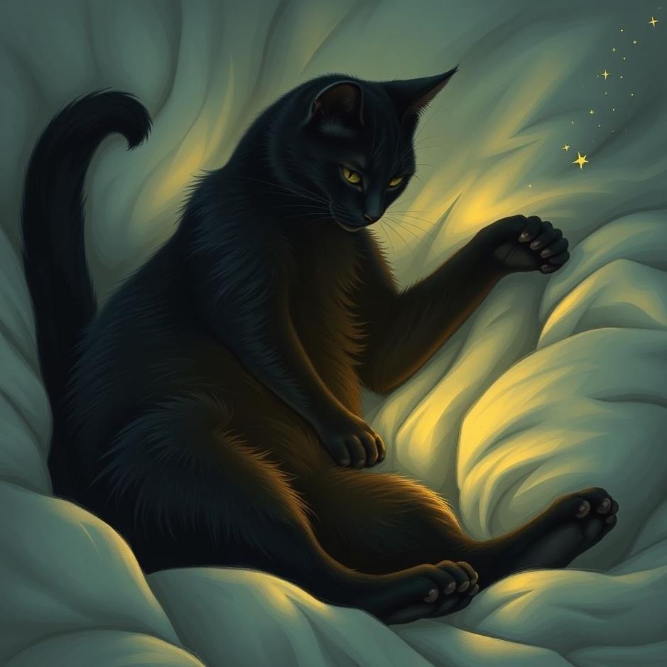 Dream : Black cat turning into a human in a dream