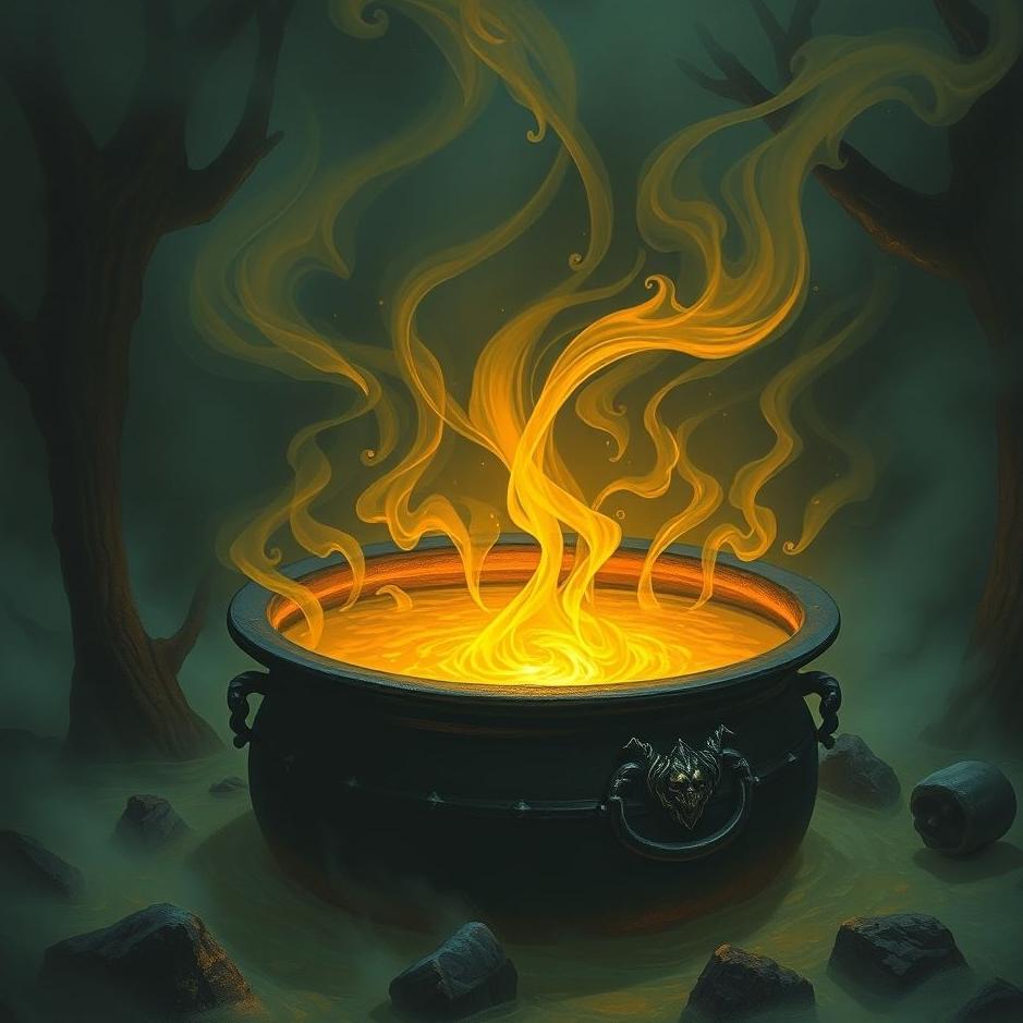 Dream : Black cauldron boiling in a dream