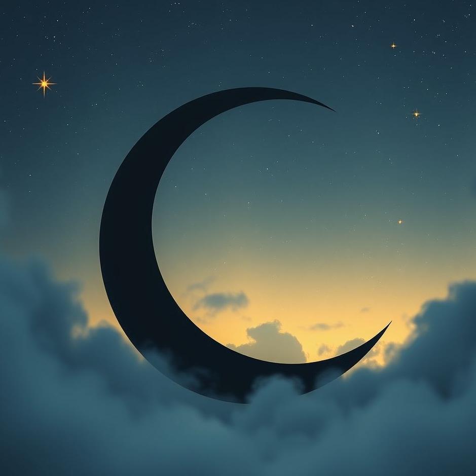 Dream : Black crescent in a dream