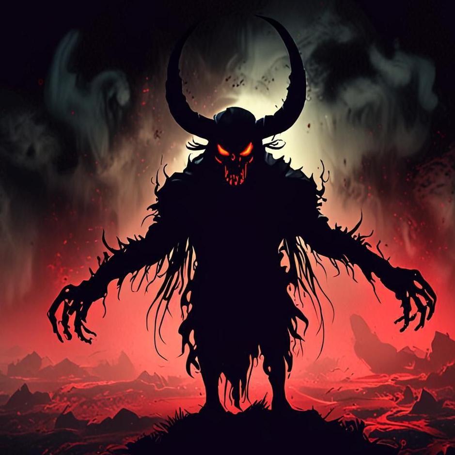 Dream : Black demon in a dream