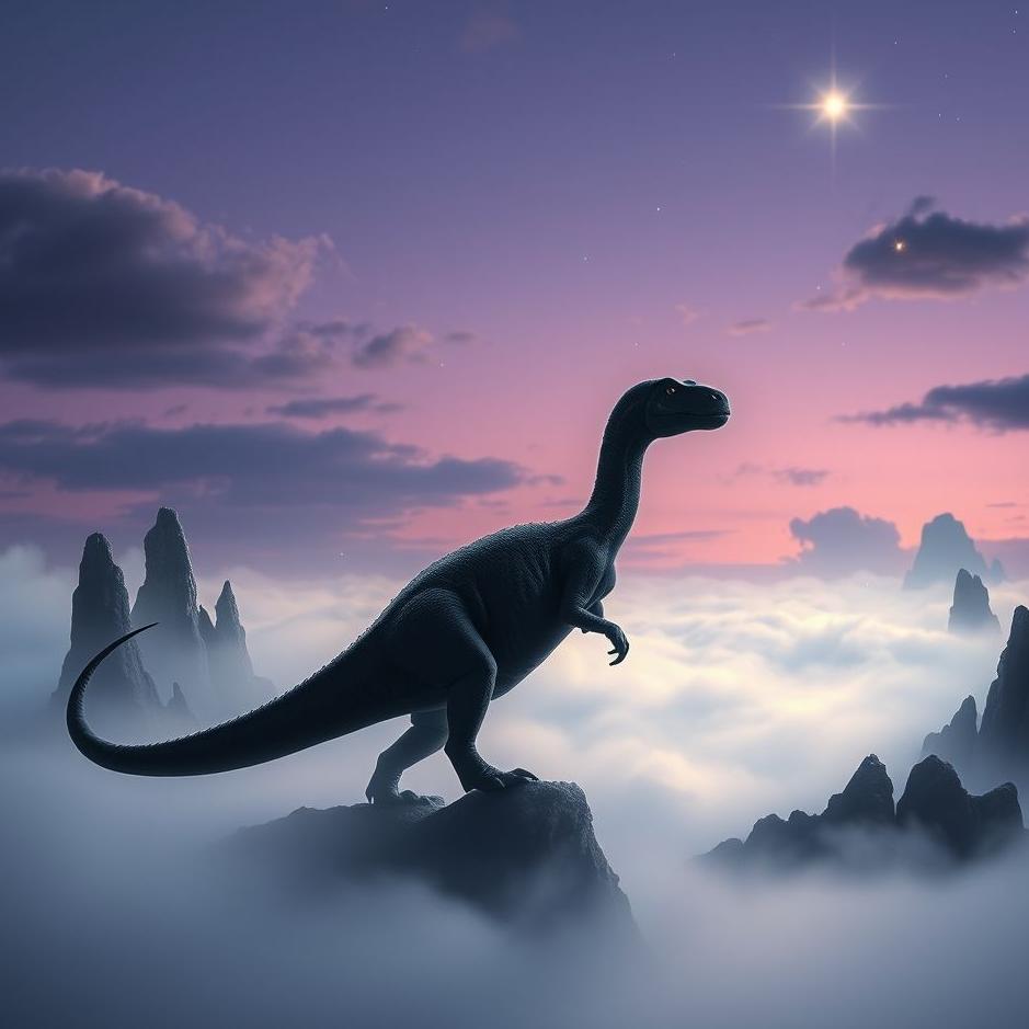 Dream : Black dinosaur in a dream