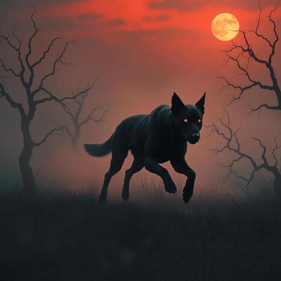 Dream : Black dog chasing you in a dream