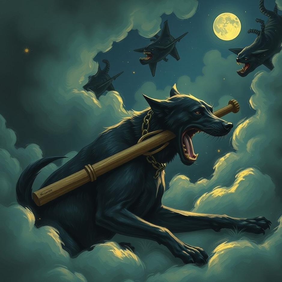 Dream : Black dog stabbing in a dream