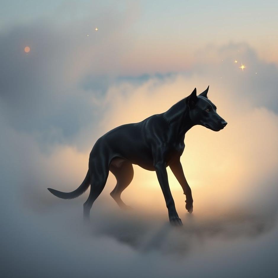 Dream : Black dog turning into a human in a dream