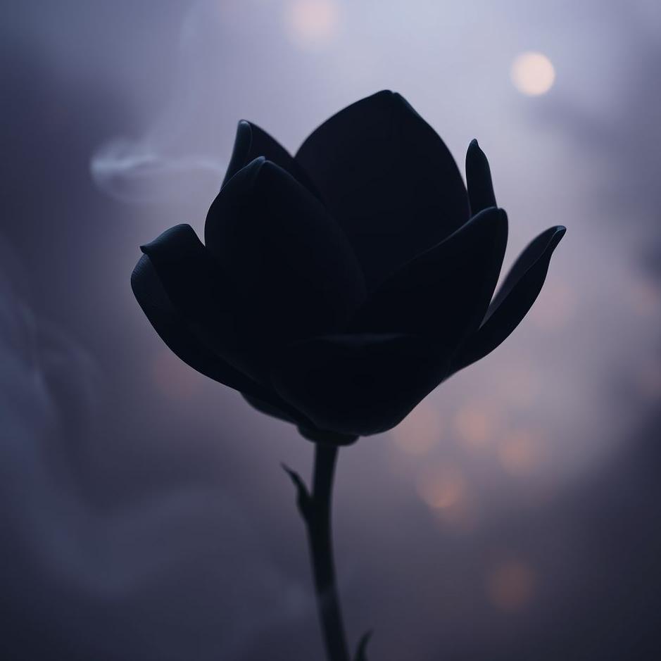 Dream : Black flower in a dream