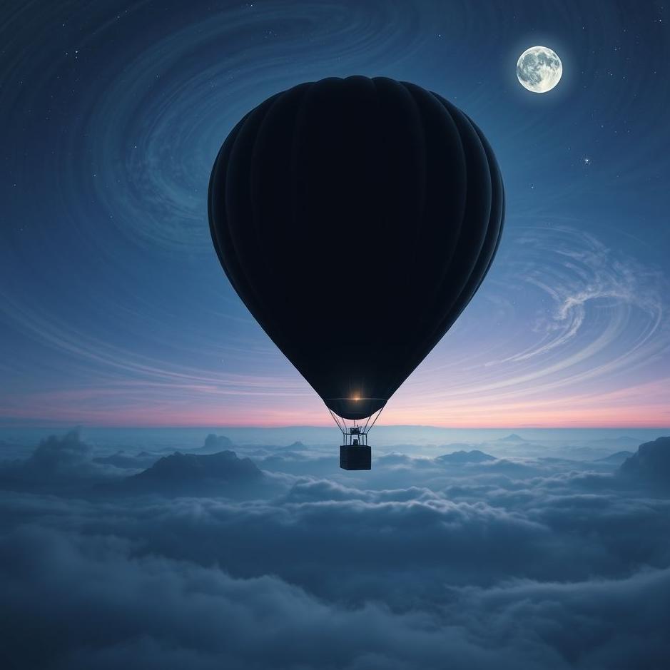 Dream : Black flying balloon in a dream