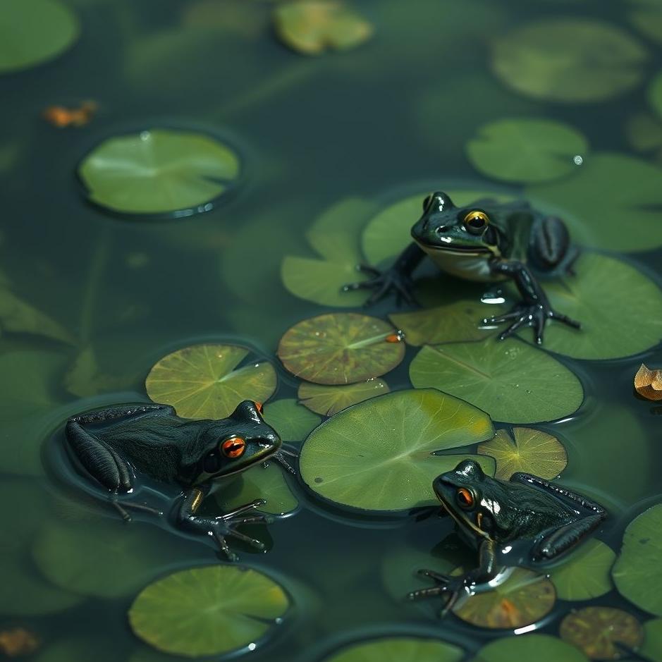 Dream : Black frogs in a dream