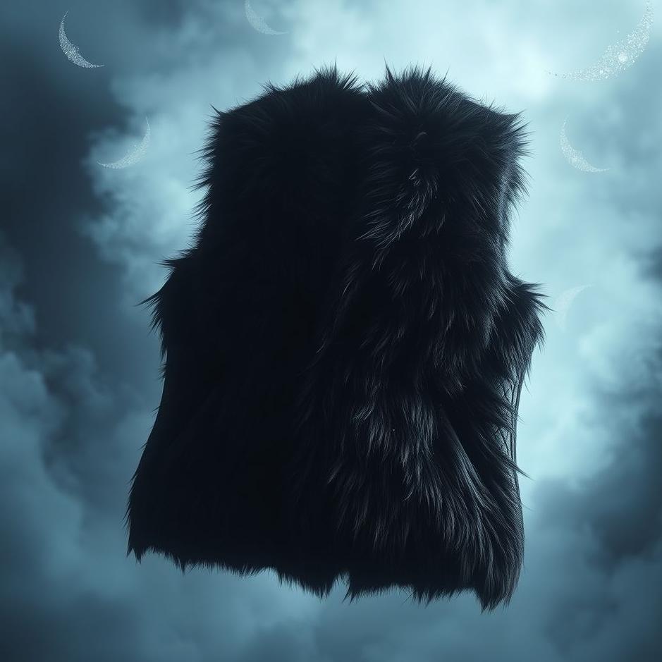 Dream : Black fur vest in a dream