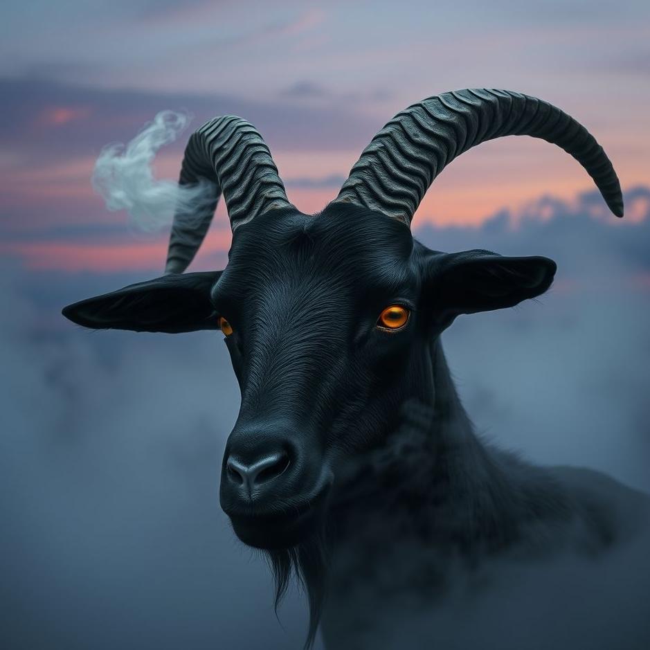 Dream : Black goat's head in a dream