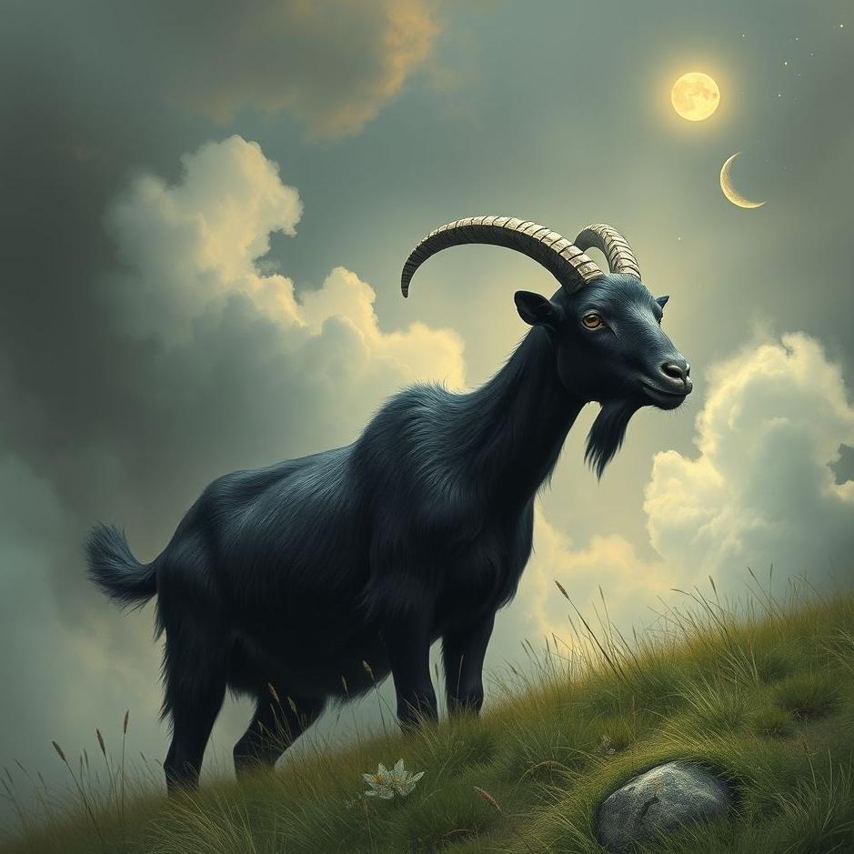 Dream : Black goat in a dream