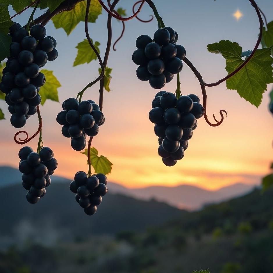 Dream : Black grape in the vine in the dream