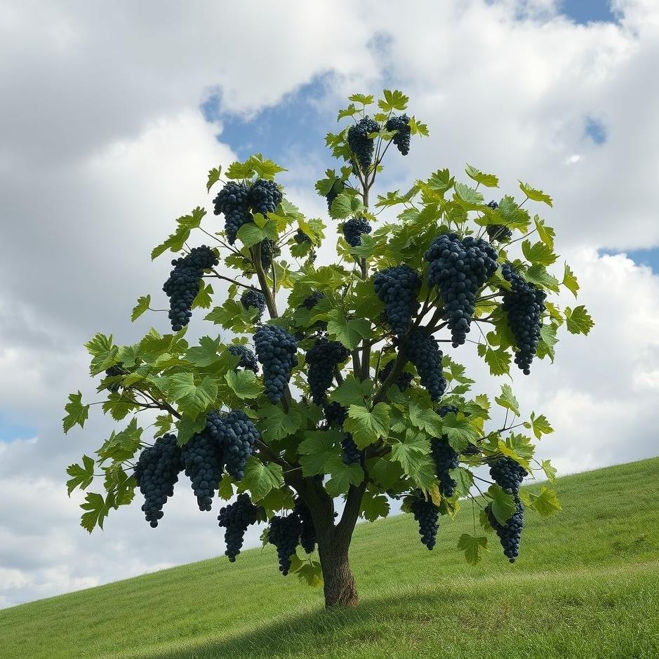 Dream : Black grape tree in a dream