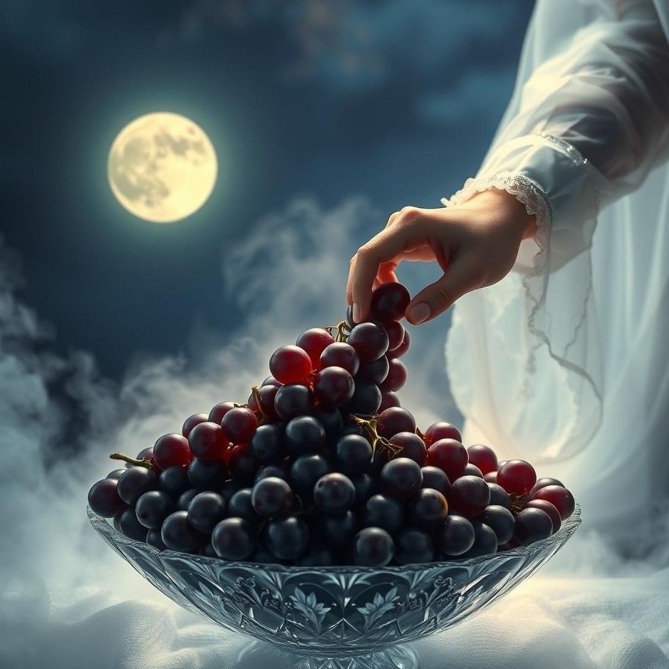 Dream : Black grapes and eating in a dream