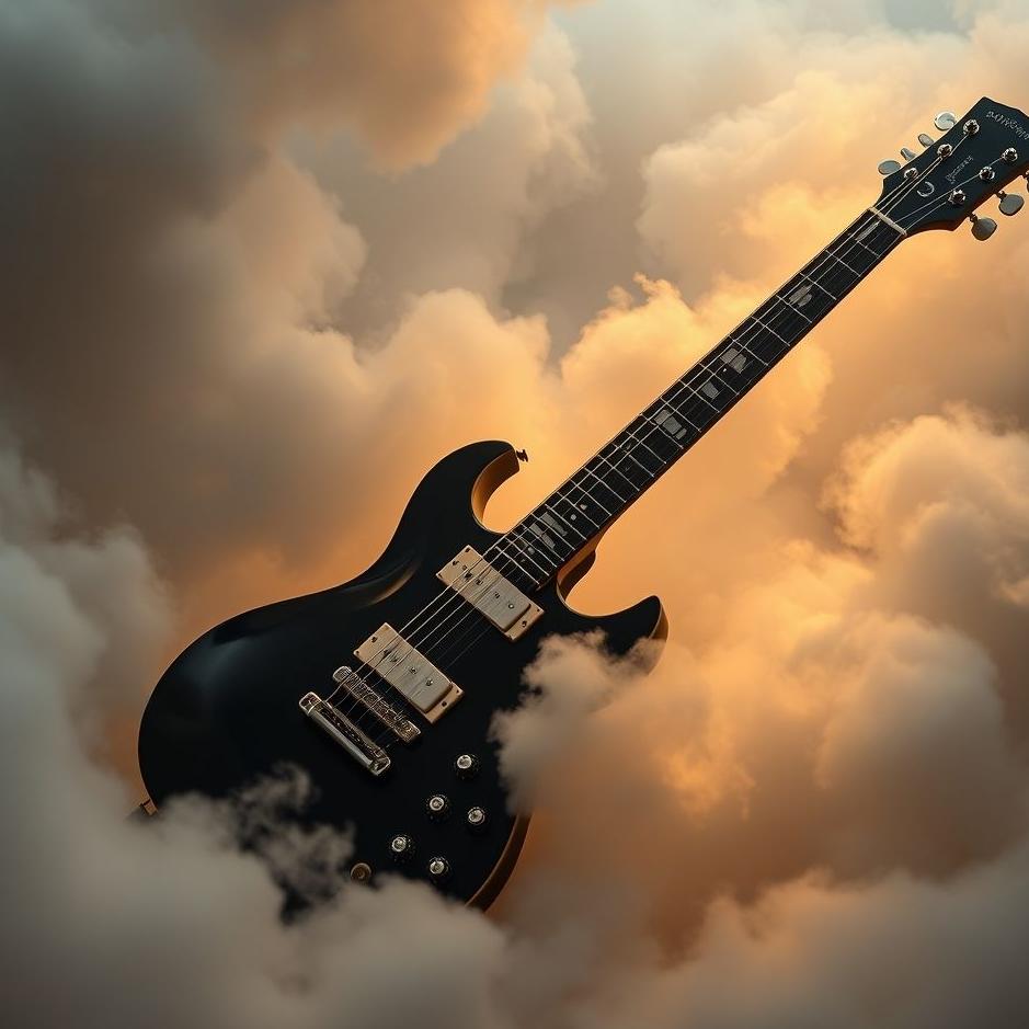 Dream : Black guitar in a dream