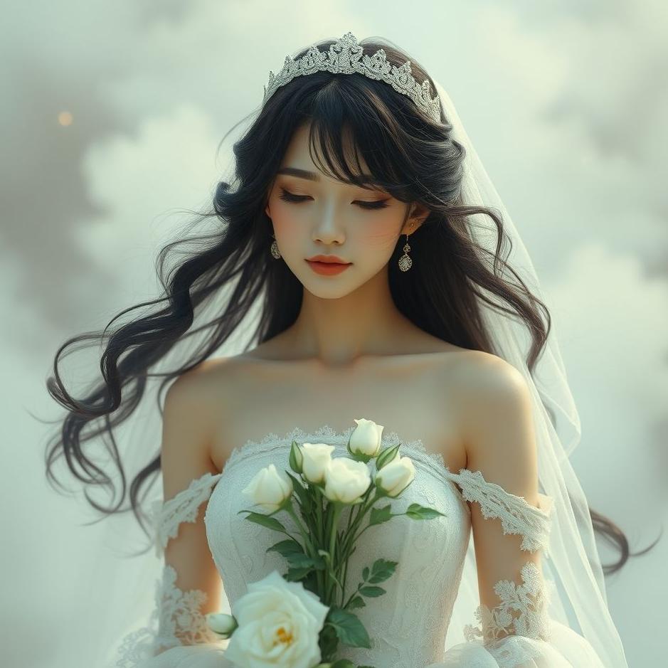 Dream : Black-haired bride in a dream