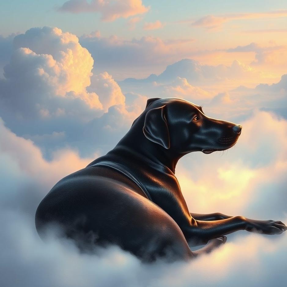Dream : Black-haired dog in a dream