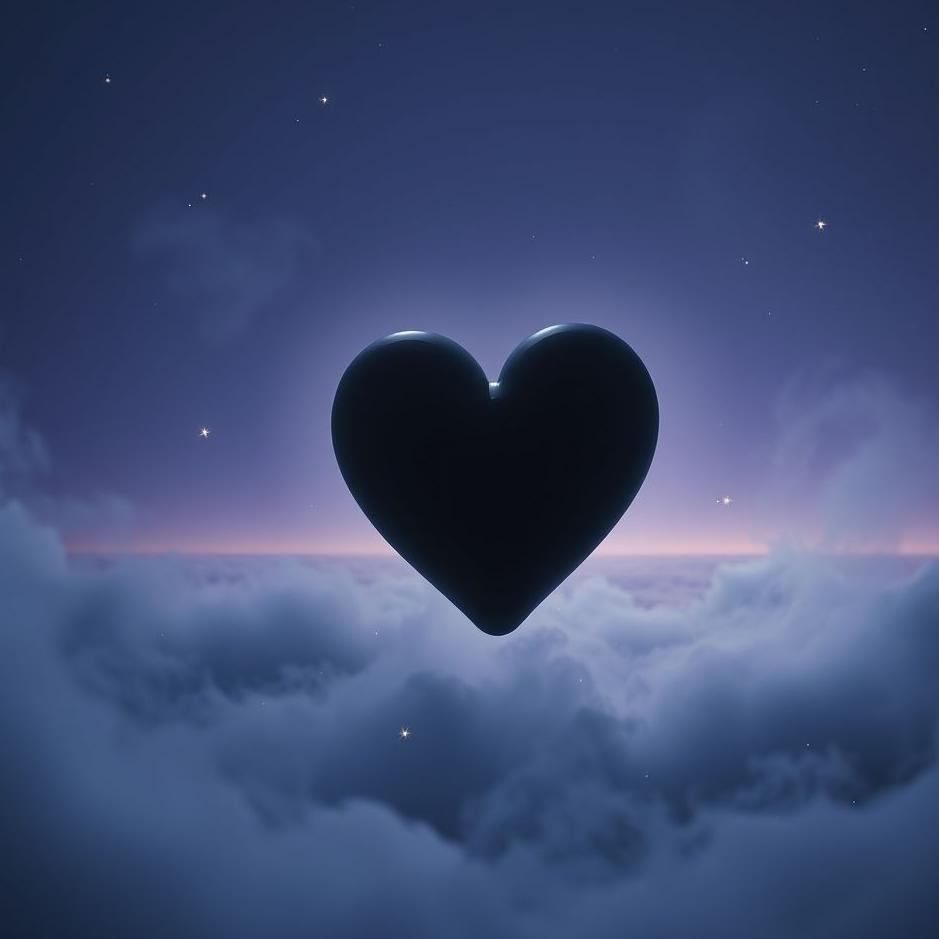 Dream : Black heart in a dream