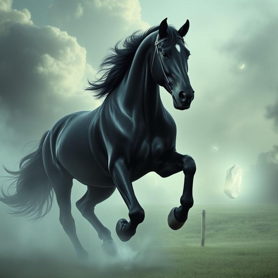 Dream : Black horse being stoned in a dream