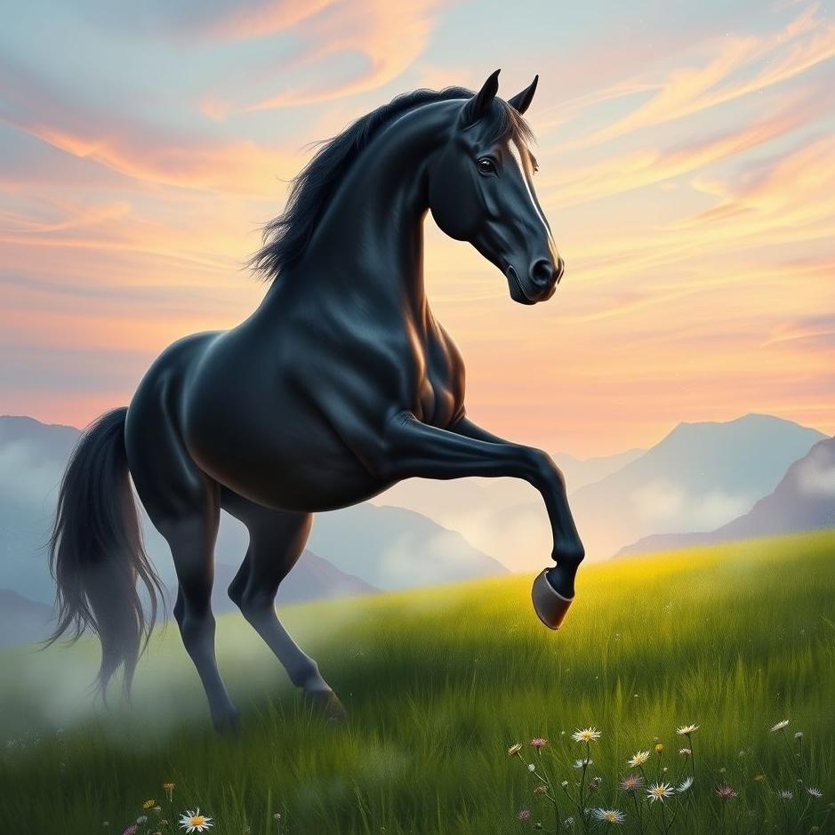 Dream : Black horse rescued in a dream