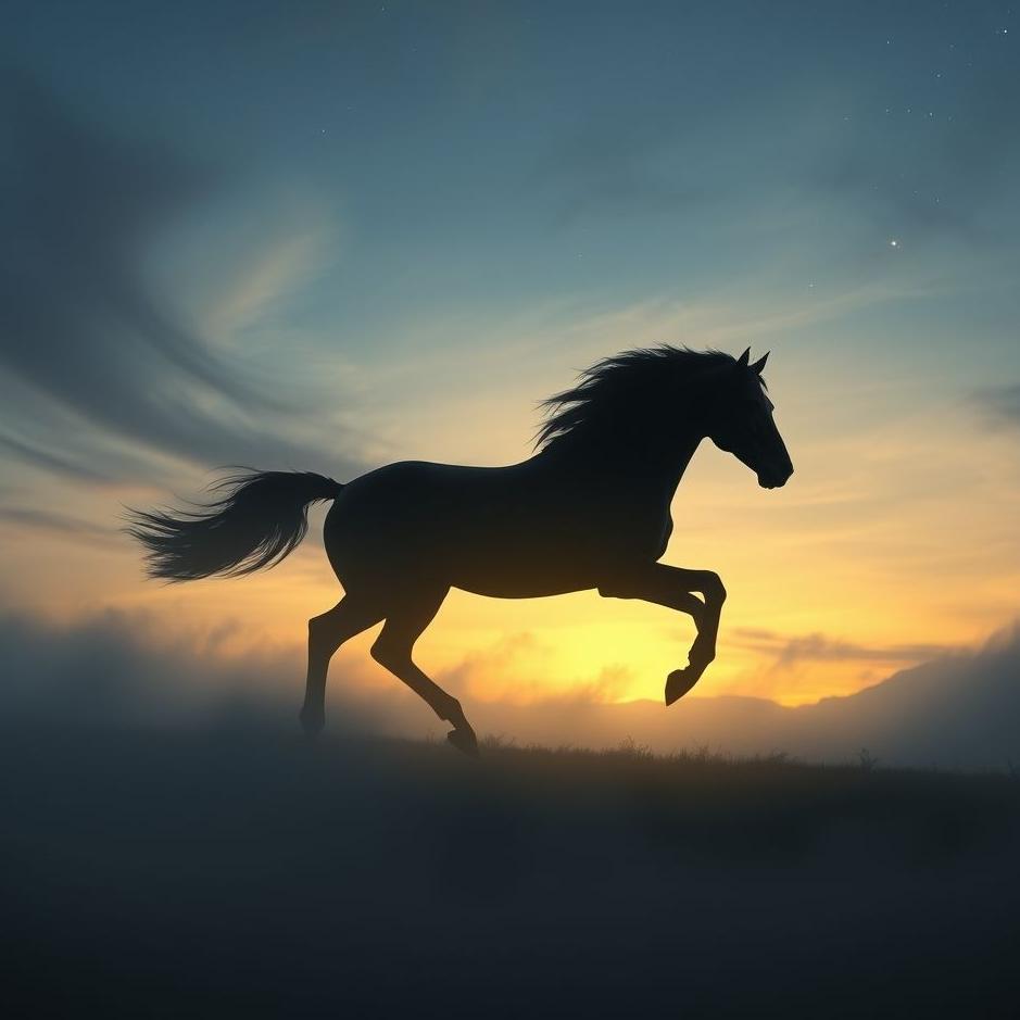 Dream : Black horse shadow in a dream