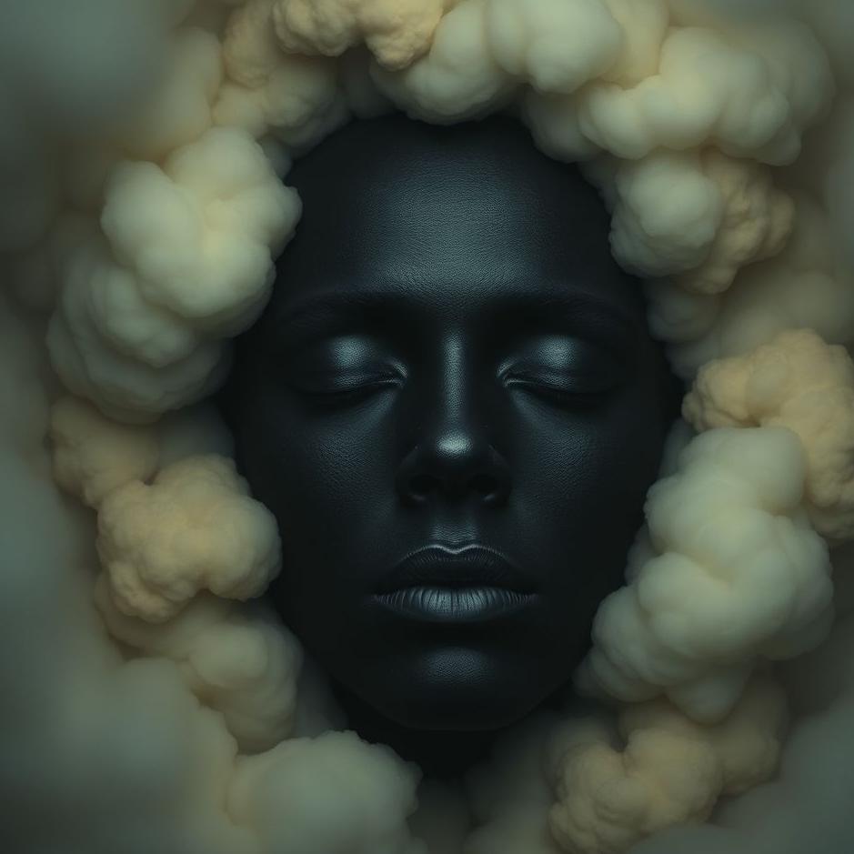 Dream : Black human face in a dream