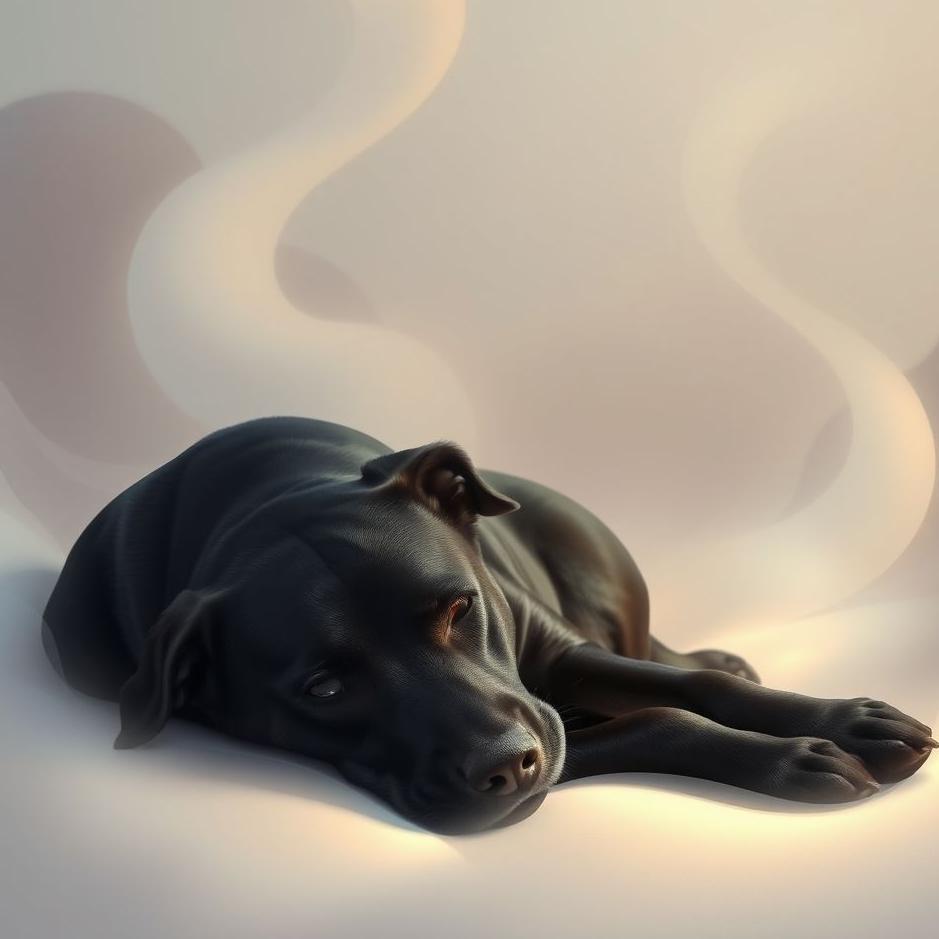 Dream : Black hush dog in a dream