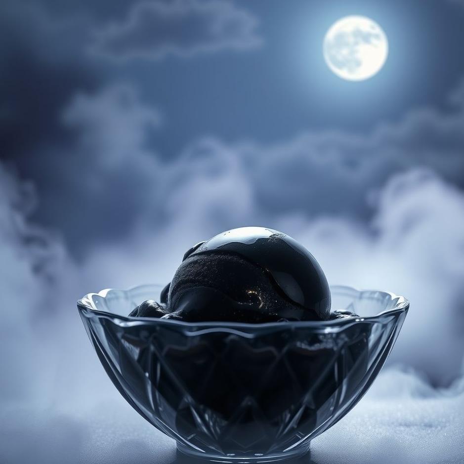 Dream : Black ice cream in a dream