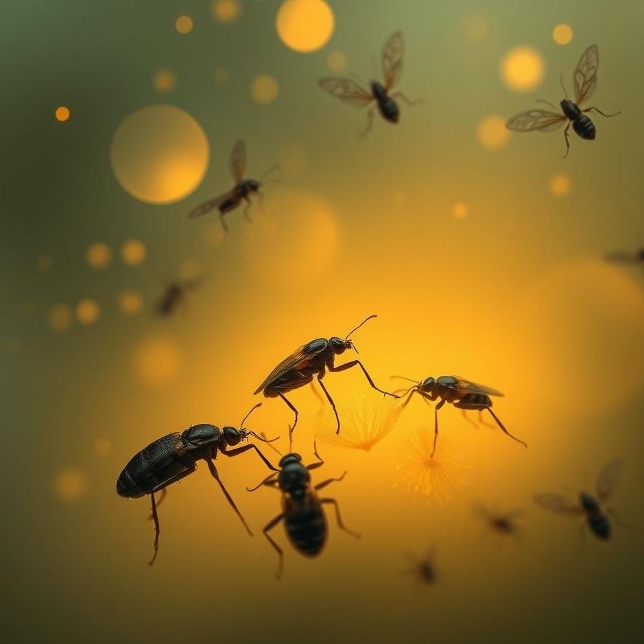 Dream : Black insects at home in a dream