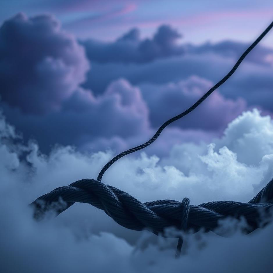 Dream : Black knitting yarn in a dream