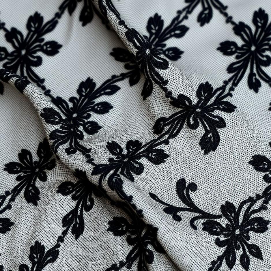 Dream : Black lace fabric in a dream