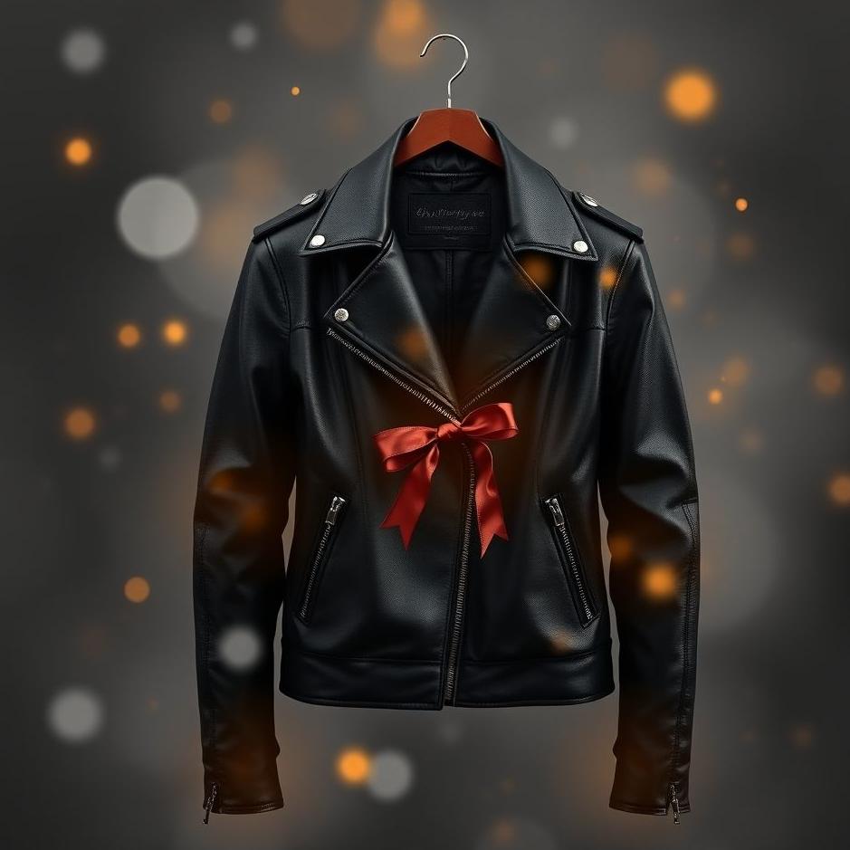 Dream : Black leather jacket as a gift in a dream