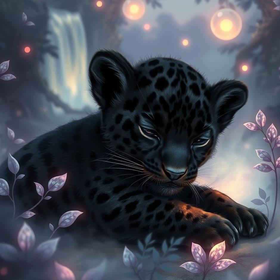 Dream : Black leopard cub in a dream