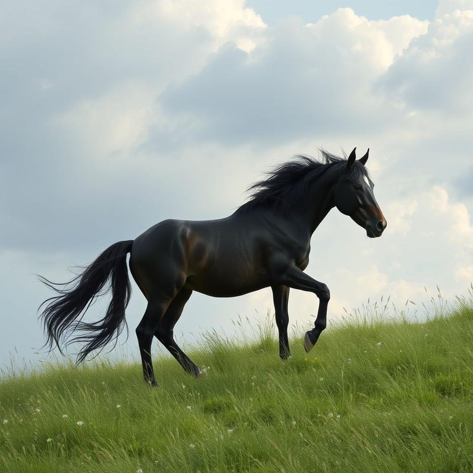 Dream : Black little horse in a dream