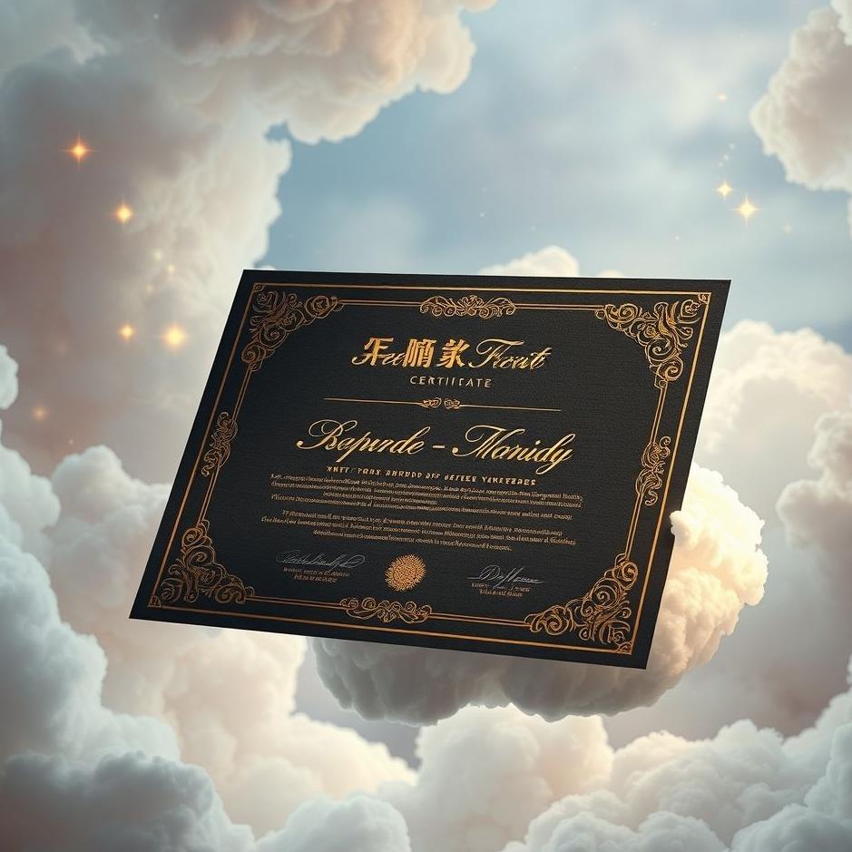 Dream : Black marriage certificate in a dream