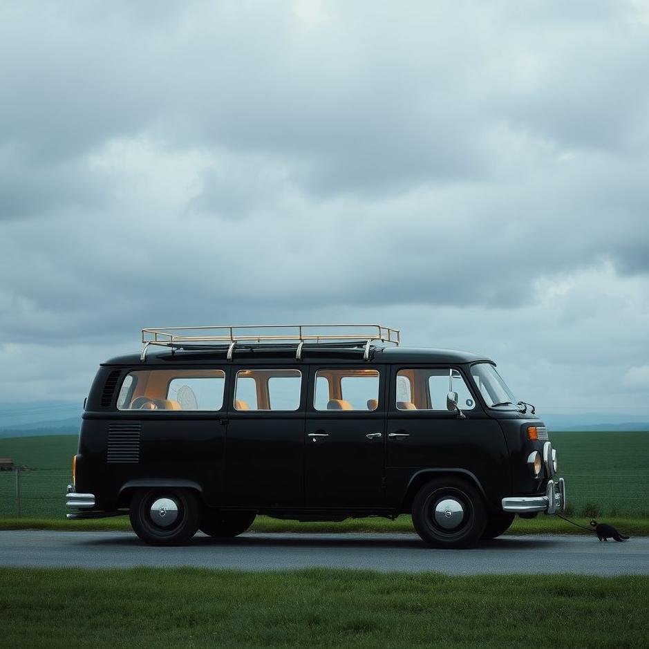 Dream : Black minibus in a dream