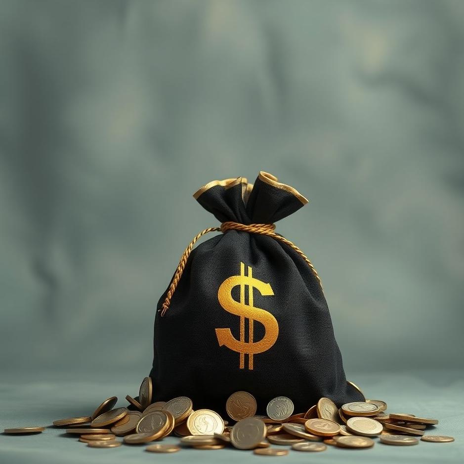 Dream : Black money bag in a dream